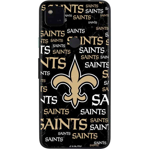 NFL New Orleans Saints Black Blast Google Pixel 4a Skin